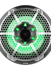 DS18 Hydro 10" 2-Way Audio Marine Speakers with Bullet Tweeter | Integrated RGB LED Lights Carbon Fiber                                     - CF-10M - Image 3