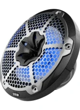 DS18 Hydro 10" 2-Way Audio Marine Speakers with Bullet Tweeter | Integrated RGB LED Lights Carbon Fiber                                     - CF-10M - Image 4