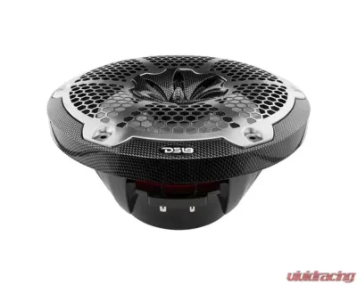 DS18 Hydro 10" 2-Way Audio Marine Speakers with Bullet Tweeter | Integrated RGB LED Lights Carbon Fiber - CF-10M