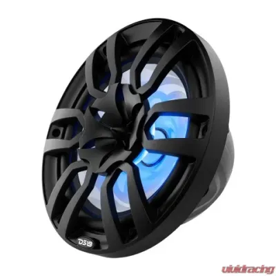 DS18 Black Hydro 10" 2-Way Marine Speakers with Bullet Tweeter And Integrated RGB LED Lights - NXL-10/BK
