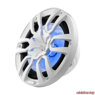 DS18 White Hydro 10" 2-Way Marine Speakers with Bullet Tweeter And Integrated RGB LED Lights - NXL-10/WH