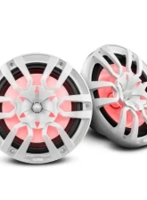 DS18 White Hydro 10" 2-Way Marine Speakers with Bullet Tweeter And Integrated RGB LED Lights                                     - NXL-10/WH - Image 4