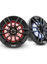 DS18 300 Watts Black Hydro 6.5" 2-Way Marine Speakers with Integrated RGB LED Lights                                     - NXL-6/BK - Image 4