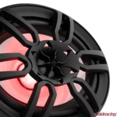 DS18 375 Watts Black Hydro 6X9" 2-Way Marine Speakers with Integrated RGB LED Lights - NXL-69/BK