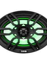 DS18 375 Watts Black Hydro 6X9" 2-Way Marine Speakers with Integrated RGB LED Lights                                     - NXL-69/BK - Image 3