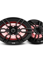 DS18 375 Watts Black Hydro 6X9" 2-Way Marine Speakers with Integrated RGB LED Lights                                     - NXL-69/BK - Image 4
