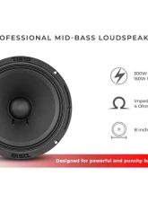 DS18 8" Mid-Bass Loudspeaker 150 Watts Rms 4-Ohm                                     - 8PRO300MB-4 - Image 8