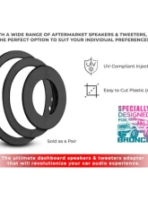 DS18 Dashboard Speaker Adapter for 1.7", 2.9", and 3.6" Tweeters or Midrange Speakers Ford Bronco 6th Gen                                     - BRO-DA - Image 7