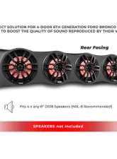 DS18 4-Door Overhead Bar System fits 4 x 8" speakers + 2 x 6.5" Speakers and 2 x 3.78" Tweeters Ford Bronco                                     - BRO-SBAR/BK - Image 6