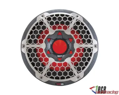 DS18 HYDRO Carbon Fiber 600 Watts SVC 4-Ohm 10" Marine Subwoofer with Integrated RGB Lights - CF-10SUB