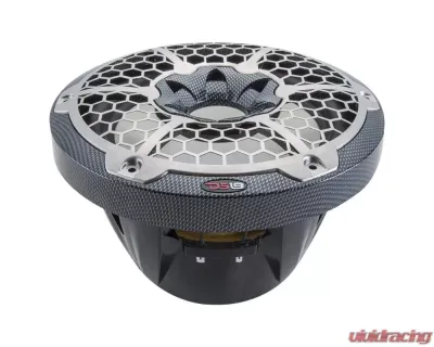 DS18 HYDRO Carbon Fiber 600 Watts SVC 4-Ohm 10" Marine Subwoofer with Integrated RGB Lights - CF-10SUB