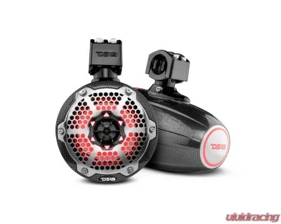 DS18 Hydro 6.5" Marine Water Resistant Wakeboard Tower Speakers - CF-X6TP