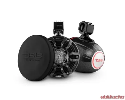 DS18 Black Carbon Fiber NXL 8" Marine and Powersports Compact PRO Towers - CF-X8PRO