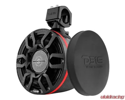 DS18 Black Carbon Fiber NXL 8" Marine and Powersports Compact PRO Towers - CF-X8PRO