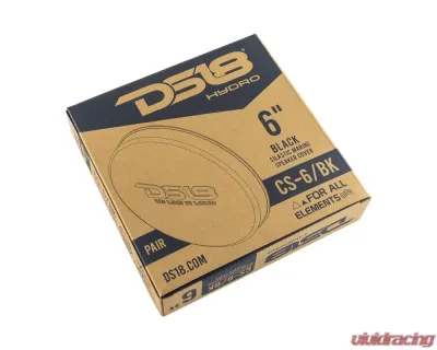 DS18 Black 6.5" Silicone Cover for All Towers Speakers and Subwoofers - CS-6/BK