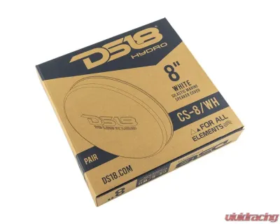 DS18 White 8" Silicone Cover for All Towers Speakers and Subwoofers - CS-8/WH