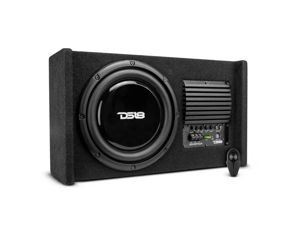 DS18 10" 500 Watts Amplified Shallow Down-Firing Subwoofer Enclosure - EN-DF10A