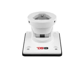 DS18 White Single Swivel Flat Mount Bracket