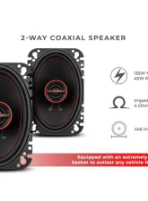 DS18 Gen-X 4x6 2-Way Coaxial Speakers 45 Watts Rms 4-Ohm                                     - G4.6XI - Image 8