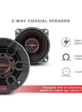 DS18 Gen-X 4" 2-Way Coaxial Speakers 40 Watts Rms 4-Ohm                                     - G4XI - Image 8