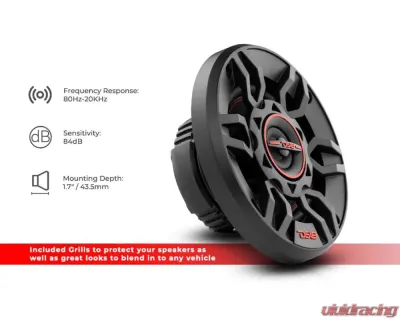 DS18 Gen-X 4" 2-Way Coaxial Speakers 40 Watts Rms 4-Ohm - G4XI