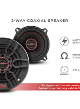 DS18 Gen-X 5.25" 2-Way Coaxial Speakers 45 Watts Rms 4-Ohm                                     - G5.25XI - Image 8