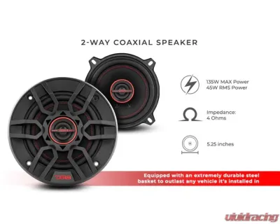 DS18 Gen-X 5.25" 2-Way Coaxial Speakers 45 Watts Rms 4-Ohm - G5.25XI