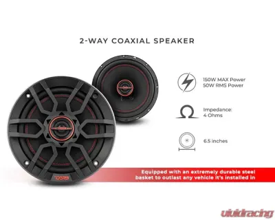 DS18 Gen-X 6.5" 3-Way Coaxial Speakers 50 Watts Rms 4-Ohm - G6.5XI