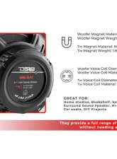 DS18 Gen-X 6.5" 3-Way Coaxial Speakers 50 Watts Rms 4-Ohm                                     - G6.5XI - Image 10