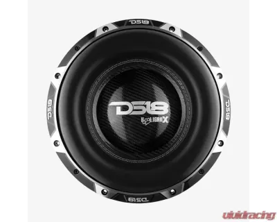 DS18 1 Ohm 12" Subwoofer Hooligan X Black Frame High Excursion - HOOL-X12.1DHE