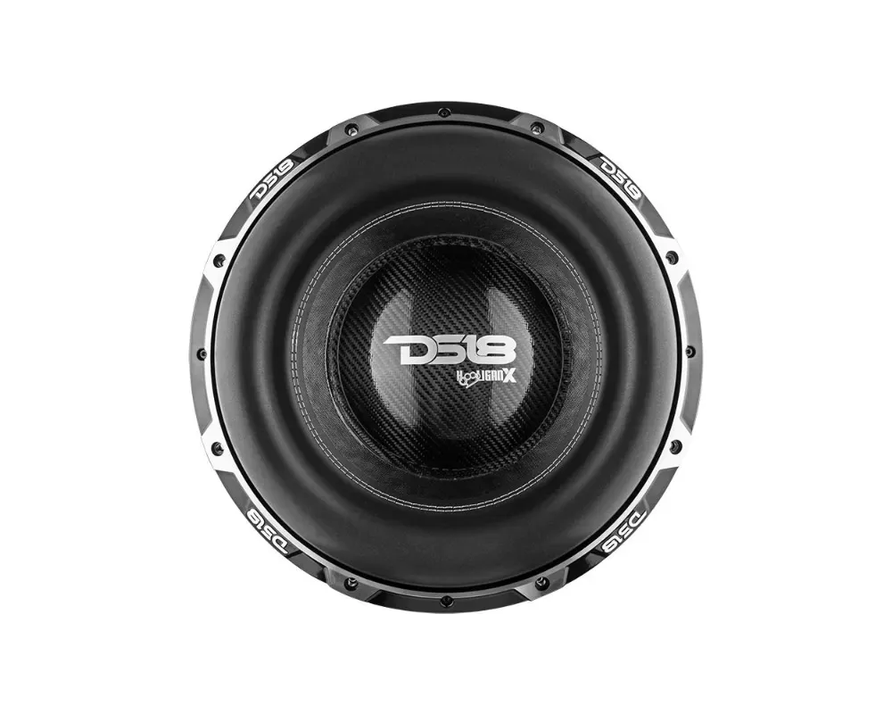 DS18 2 Ohm 15" Subwoofer Hooligan X Black Frame High Excursion - HOOL-X15.2DHE