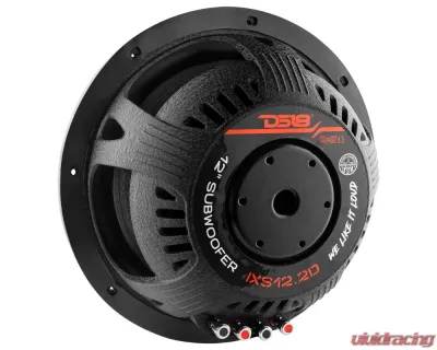 DS18 1600 Watts Dvc 2-Ohm IXS Shallow 12 Inch Subwoofer - IXS12.2D