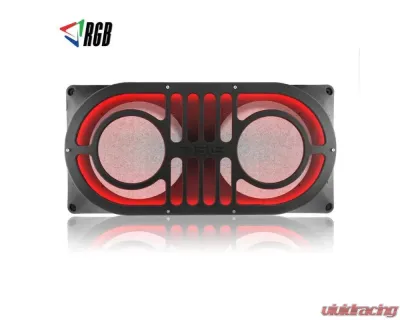 DS18 Black Gate Enclosure for 2X10" Shallow Subwoofer Jeep Wrangler JK | JL 2007+ - JBASS