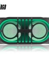 DS18 Black Gate Enclosure for 2X10" Shallow Subwoofer Jeep Wrangler JK | JL 2007+                                     - JBASS - Image 2