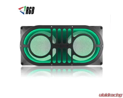 DS18 Black Gate Enclosure for 2X10" Shallow Subwoofer Jeep Wrangler JK | JL 2007+ - JBASS