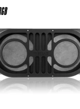 DS18 Black Gate Enclosure for 2X10" Shallow Subwoofer Jeep Wrangler JK | JL 2007+                                     - JBASS - Image 3