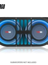DS18 Black Gate Enclosure for 2X10" Shallow Subwoofer Jeep Wrangler JK | JL 2007+                                     - JBASS - Image 6