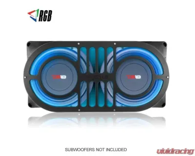 DS18 Black Gate Enclosure for 2X10" Shallow Subwoofer Jeep Wrangler JK | JL 2007+ - JBASS