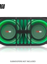 DS18 Black Gate Enclosure for 2X10" Shallow Subwoofer Jeep Wrangler JK | JL 2007+                                     - JBASS - Image 7