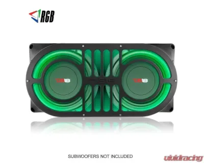 DS18 Black Gate Enclosure for 2X10" Shallow Subwoofer Jeep Wrangler JK | JL 2007+ - JBASS