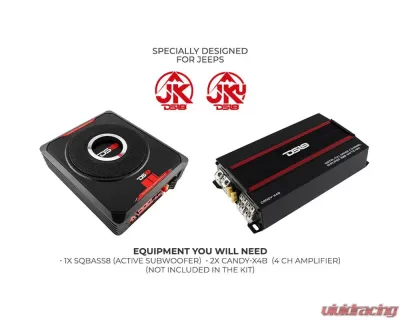 DS18 Plug and Play Harness for JK-SBAR Overhead Bar System, Amplifier and SQBASS Underseat Subwoofer Jeep JK - JK-HARNESS