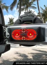 DS18 Gate Enclosure for 2 X 10" Speakers and Tweeters Jeep Wrangler 2007-2021                                     - JMID - Image 2