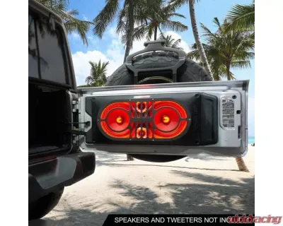 DS18 Gate Enclosure for 2 X 10" Speakers and Tweeters Jeep Wrangler 2007-2021 - JMID