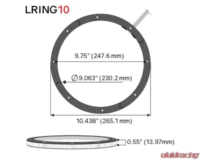 DS18 Vision 10" RGB LED Ring for Speaker and Subwoofers - LRING10