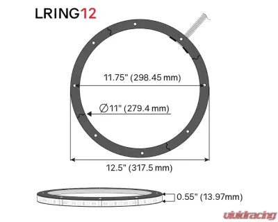 DS18 Vision 12" RGB LED Ring for Speaker and Subwoofers - LRING12