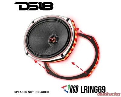 DS18 Vision 6x9 RGB LED Ring for Speaker and Subwoofers - LRING69