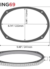 DS18 Vision 6x9 RGB LED Ring for Speaker and Subwoofers                                     - LRING69 - Image 4