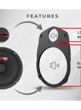 DS18 High Density ABS 6x9 To 2- Way 1 X 6.5" and 1 x Tweeters Adapter                                     - MP69 - Image 2