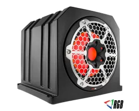 DS18 HYDRO Black 700 Watts 4-Ohm Double Marine Subwoofer Enclosure