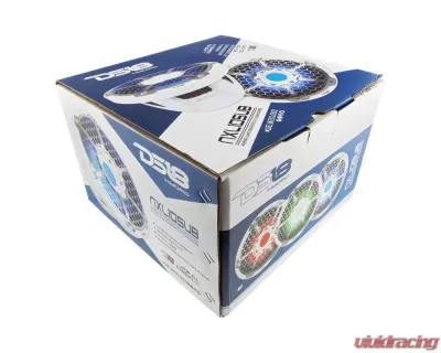 DS18 4-Ohm White Hydro 10" Marine Subwoofer with Integrated RGB Lights - NXL-10SUB/WH